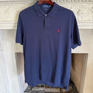 Men’s navy blue classic fit polo